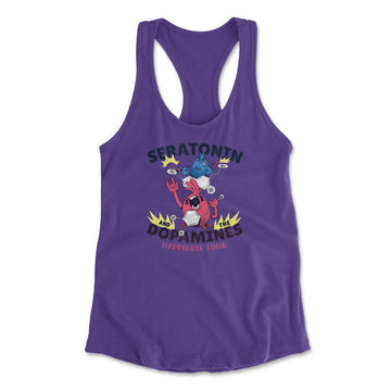 Molecules Rock Womens Racerback Tank in Purple Rush color